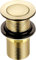 Xcel Home Klick Clack Ablaufgarnitur aus gebürstetem Gold, ungeschlitzt, Ersatz-Waschbeckenstöpsel aus Messing, Standard G 1 1/4 Zoll BSP-Anschluss, 1 Stück