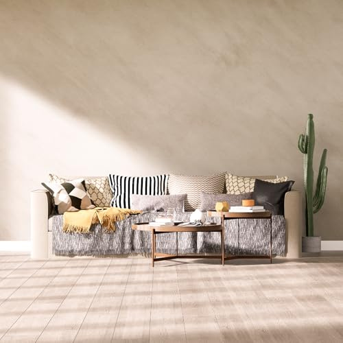 Bumoo Beige Limewash Peel and Stick Wallpaper 16 x 354Concrete Cream and Ivory Contact Paper Self Adhesive Waterproof Matte Granite Wall Covering Vinyl Removable for Living Room Kitchen Bathroom Gym