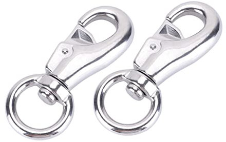 Hemobllo 2pezzi Gancio Girevole Scatto Per Sospesa Gancio Per Altalena Accessori Per Appendere in Metallo Robusto e Durevole Rotazione Gradi Facile Installare