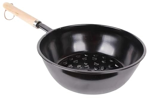 Cesto Di Carbone - Pentola Per Carbone Per Barbecue | Accendino Per Il Fuoco Di Carbonio Con Manico In Legno | Basket Di Startup Di Carbonio | Strumento Dee Combustion Per Fonda Dee Panspage, Fire