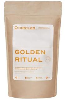 Circles Golden Ritual – Infuso Naturale in Polvere con Curcuma, Zenzero, Maitake e Cannella | Alternativa al Caffè | Bevanda Speziata per Uso Quotidiano | 100 g (Rituale Ayurvedico)