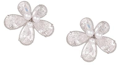 PEPWE Clip per auricolari regolabili con strass staccabili per gioielli aperti per cuffie decorazione clip per cuffie in metallo