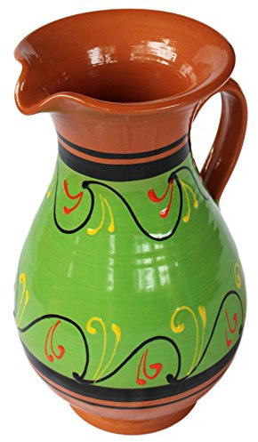 Terracotta verde, 2 quart Pitcher – dipinto a mano dalla Spagna