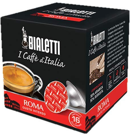 256 Capsule Alluminio Bialetti Mokespresso I Caffe' D'Italia Roma