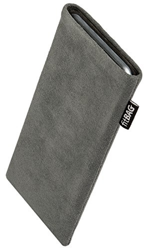 fitBAG Klassisk grå mobilväska för Apple iPhone 11 väska av original Alcantara med mikrofiberfoder | fodral med rengöringsfunktion | Tillverkad i Tyskland