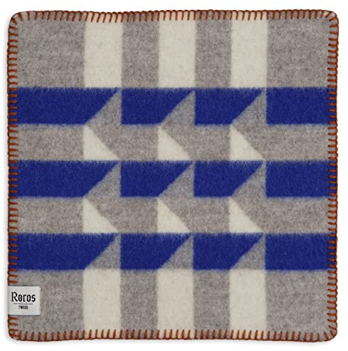 RØROS TWEED Kvam Sitzunterlage - aus norwegischer Lammwolle - Design von Kristine Five Melvaer - Maße: 45 x 45 cm (25214 - Blue)