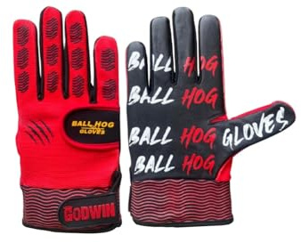 Ball Hog Gloves (Weighted Anti Grip Ball Handling X-Factor (Basketball Training Aid) (Medium) 2.0