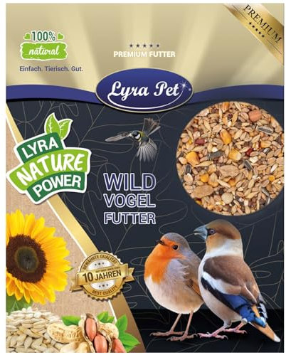 Lyra Pet® | 10 kg Streufutter aus 29 Komponenten | Wildvogelfutter für Sommer & Winter | Abwechslungsreiches Vogelfutter für Wildvögel | Mit der Extra Portion Samen & Körner | Für Alle Körnerfresser