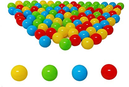 100 Bällebad Bälle, 6cm Ø, Plastebälle, Babybälle, Bällchenbad, Bälle für Bällebad