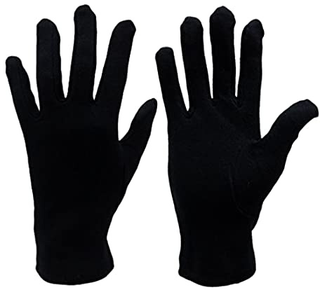 JYC CREATIVE Lot de 3 Paires de Gants Polyvalents en Coton, Ergonomiques pour la Maison, le Jardin, la Conduite, l'Hôtellerie et le Travail (23 cm, Noir)