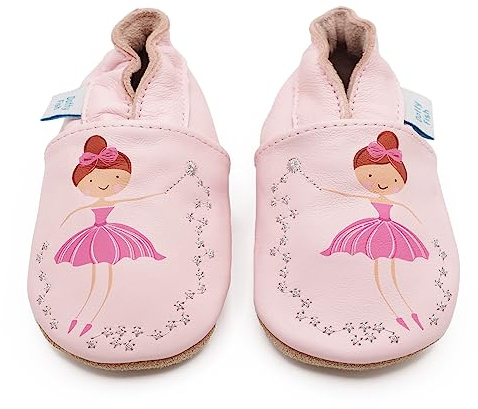Dotty Fish Barefoot Soft Sole Leather Baby Shoes - Ballerina 2-3 Years