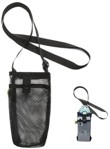 JOCXZI Bolsas para Botellas,Funda para Botella de Agua, Tapa Universal para Botella, Bolsa para Taza de Agua, se Puede Usar en Diagonal, Funda para Termo para niños, Negra, Liviana y pequeña