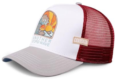 Coastal - Stupid Wave (White/Grey) - Trucker Cap Meshcap Kappe Mütze Cappy Caps