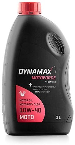 Dynamax Motoforce 4T Syntech 10W40 Fully Synthetic Motorcycle Oil | JASO MA2 | 1 Litre