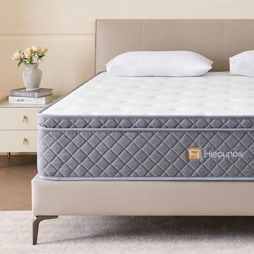 Hiepunos Matratze 140x200 cm Taschenfederkernmatratze mit Komfortschaum Hybridmatratze orthopädische 7 Zonen Matratze Höhe 22cm Härtegrad H4, Öko-Tex Zertifiziert, 100 Nächte Probeschlafen