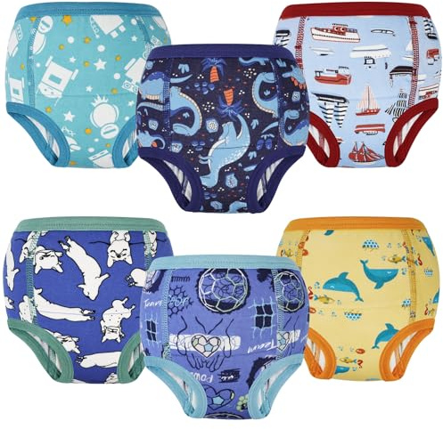 FLYISH DIRECT Baby Töpfchen Trainingshose, Kinder Töpfchentraining Unterwäsche für Jungen und Mädchen, Kleinkind Töpfchen-Trainingshosen, 100/3T