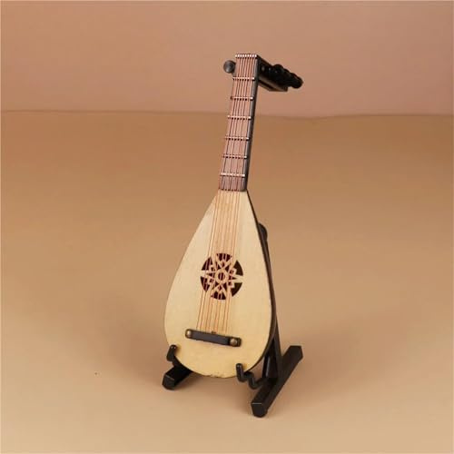 Accessoires De Décoration Intérieure Modèle De Pipa Miniature Avec Support Et Étui Mini Cithare Ornements D'instruments De Musique Traditionnels Chinois(L)