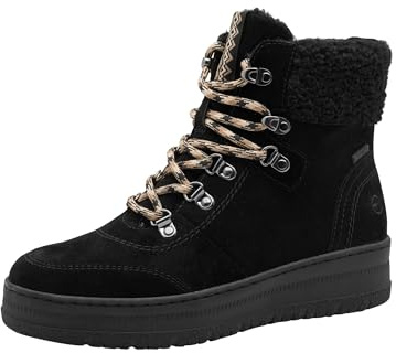 Tamaris Botas de nieve Comfort WL Lace Boot Duo-tex para mujer, color negro, talla 39 EU, Negro, 39 EU