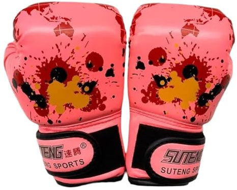 Javoryxh Guanti da Boxe per Bambini Bambini Punzonatura Allenamento Sparring Comodi Guanti da Combattimento Protezione Le Mani Ragazzi Ragazze Allenamento Sparring