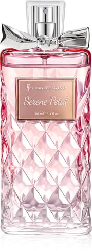 Perfume for Women, Alcohol-Free Long Lasting Fresh Floral Fragrance, Light & Soft Scent with Jasmine, Peony & Lemon, Sandalwood & Musk Base, 100ml / 3.4 fl oz, Gift for Women & Moms (Serene Petal)