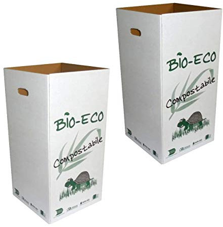 PZ 10 CARTONE PORTA RIFIUTI ORGANICO CM 35 X 35 ALTI CM 70 CONTENITORE BIO - ECO PER RACCOLTA DIFFERENZIATA, IMMONDIZIA E SPAZZATURA