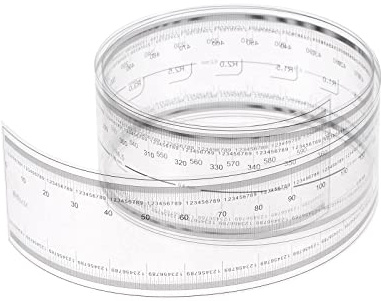 sourcing map Película Flexible Regla 60cm 0, 1mm Escala con R Transparente