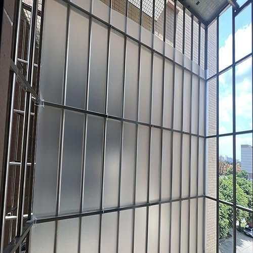 tow000ack Pannello in Polipropilene Traslucido Impermeabile,Recinzione Copertura per Balcone Protezione della Privacy Schermo,per Finestre,Terrazza,con Fascette,Personalizzabile (0.8 * 3m)