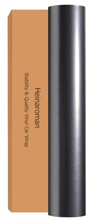 Heinaroman Film Vinyle de Covering Voiture,Technologie de décollement à l'air, Covering Gris Anthracite, Autocollant Adhésif Film de Protection 30.5 x 152cm pour Voiture Extérieure, Moto, Vélo