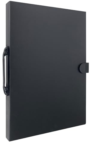 JJRING 16x22 Art Portfolio Binder with Handle Black
