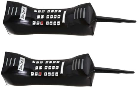 ibasenice 2St simuliertes Handy Aufblasbare Spielzeugtelefone Spielsets für Kinder Handy-Modell spielzeug für kinder kinderspielzeug Handy-Requisite vorgeben tragbares Telefon PVC Black