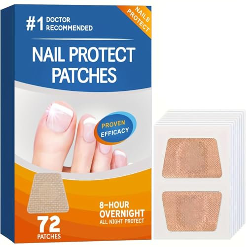 Fungal Nail Treatment Patches Extra Strong, 72Pcs Toenail Fungus Patches, Multi-Purpose Toenail Repair Treatment Pads Nail Repair for Damaged Nails, 8-Hour Nail Treatment Restores Healthy Appearance