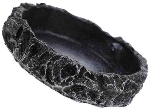 Toyvian Comedero para Tortugas Cuenco Práctico Plato de Agua Resistente al Desgaste para Reptiles Plato de Seguridad para Tortugas y Otros Reptiles Accesorio Decorativo para Terrarios y Es