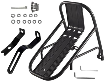 BEALIFE Cykelställ fram med stor kapacitet, aluminiumlegering, passar för tunga behov samtidigt som det bibehåller lätthet. Kan installeras på olika typer av framgafflar