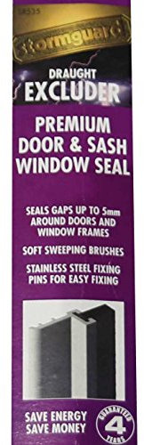 Stormguard Slikseal brush around door seal draught excluder weather proofing (BROWN)