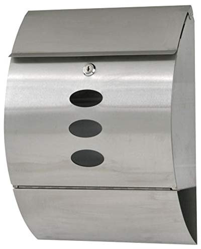Candora Buzón de pared de acero inoxidable para exteriores