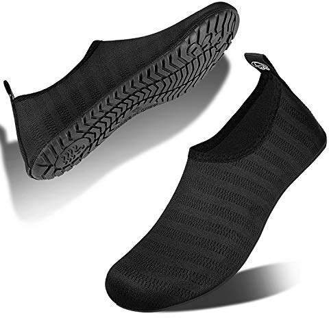 IceUnicorn Water Shoes Men Women Beach Swim Aqua Barefoot Socks Pool Quick Dry Yoga(liuxingyu Black 48/49)