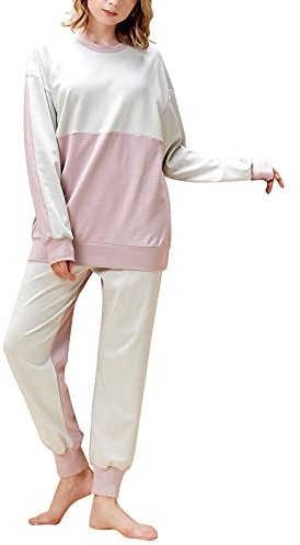 Adigaber Damen Trainingsanzug Sportanzug Set Jogginganzug Sportanzug 2 Teilig Lange Ärmel Top mit Sporthose Freizeitanzug Sportswear für Winter