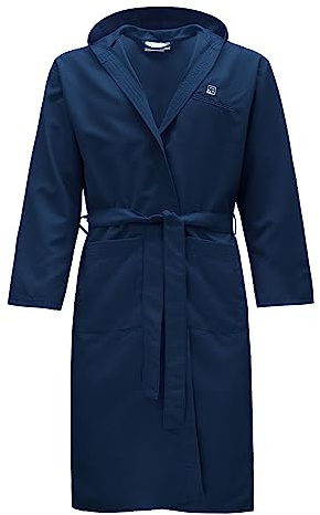 Renato Balestra Accappatoio Microfibra Uomo Donna, Navy Blu XL