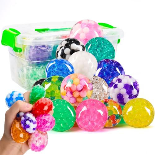 JOYIN Jouets à Billes Anti-Stress, 24 Paquets de Jouets à Billes Anti-Stress pour Adultes, pour soulager l'anxiété au Travail, pour exercer la flexibilité des Mains, pour la fête de la Saint-Valentin