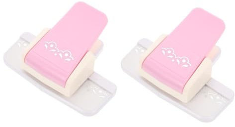 EXCEART 2st Prägegerät Locher Zum Basteln Diy Stanzwerkzeug Lochwerkzeug Aus Leder Bastelstanzer Leder Locher Werkzeug Freund Papier Kind Abs-kunststoff Weiß Dekorative Schachtel Legierung