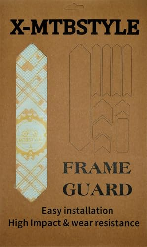 XMTBSTYLE Mountainbike MTB Gravel Fahrradzubehör, MTB Fahrradrahmenschutz, Fahrradaufkleber, Fahrradaufkleber (Golden)