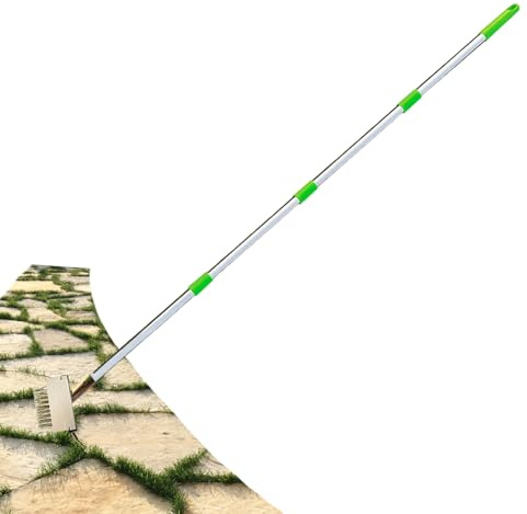 Cepillo para Limpieza De Patios - Fregador para Eliminar Musgo Y Lechada | Cepillo para Grietas 2 En 1, Eliminador De Musgo Y Lechada De Alta Resistencia, Fregador para Grietas De Entradas