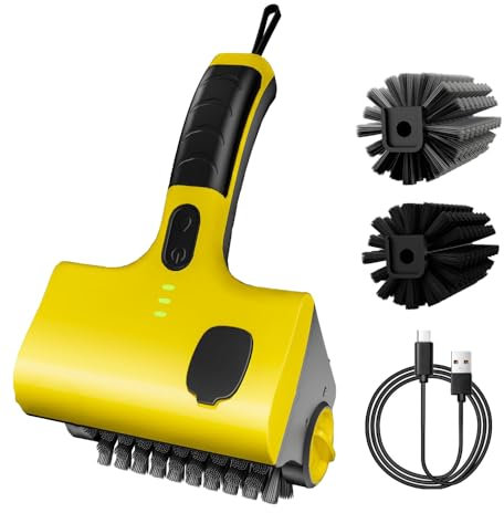 Brosse Électrique Pour Grill, Nettoyeur De Grill À Vapeur Rechargeable Sans Fil Avec Boîte De Liquide Pouvant Contenir Un Spray Nettoyant, 2 Vitesses Et Étanche Accessoires BBQ Pour Grill D'extérieur