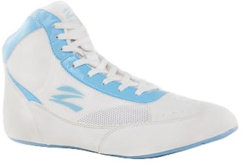 zephz Women's MatLady Wresting Shoe, White/Light Blue, 7