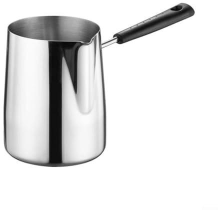 Honseadek Cafetera turca de acero inoxidable para calentar leche, derretir chocolate y calentar salsas con opciones de capacidad de 350 ml a 900 ml (900 ml)