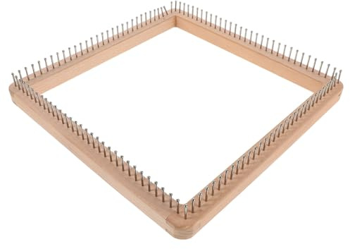 PRETYZOOM Telai per Maglieria in Legno Telaio Quadrato per Lavori Manuali Strumento per Uncinetto e Tessitura Facile da Usare per Principianti e Adulti per Sciarpe Coperte e Cappelli