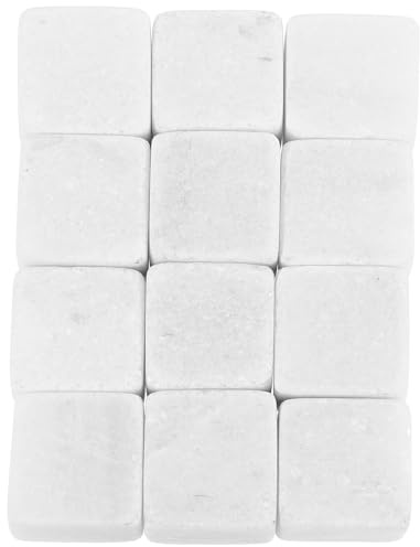 OSALADI Pietre Refrigeranti per Bevande in Marmo 12 Pezzi Cubetti Ghiaccio Riutilizzabili per Whisky Birra e Vino Accessori Bar Resistenti e Comodi per Uso Domestico e Feste