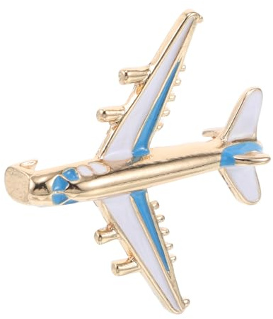 Lurrose Spilla a Forma di Aeroplano in Lega Blu Spilla da Bavero da Camicia Accessorio per Zaino e Borsa Decorazione Versatile e Personalizzabile DIY