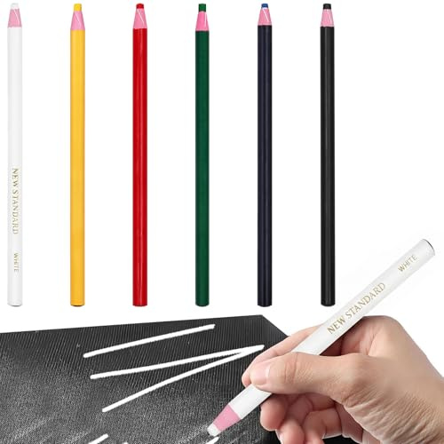 FAYAHAR 6 Piezas Tiza Costura, Multiusos Lápiz de Marca de Costura, Bolígrafo Lápices para Sastres, para Modistas para Marcar, Telas, Artesanía (Estilo 2)