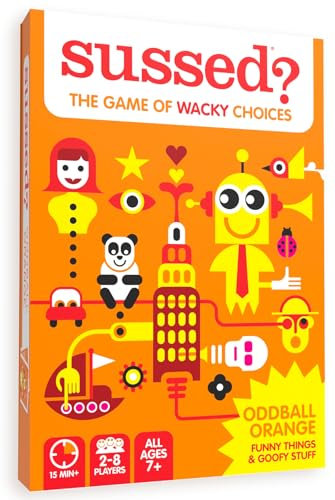 SUSSED The Wacky 'What Would You Do?' Card Game | Ages 7+ | 2-8 Players | Stocking Filler & Christmas Game | 15-30 Min Playtime | Orange Pack